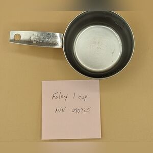 Foley 1 Cup Measuring Cup 236.6 ml Fraction Markings Stainless Steel